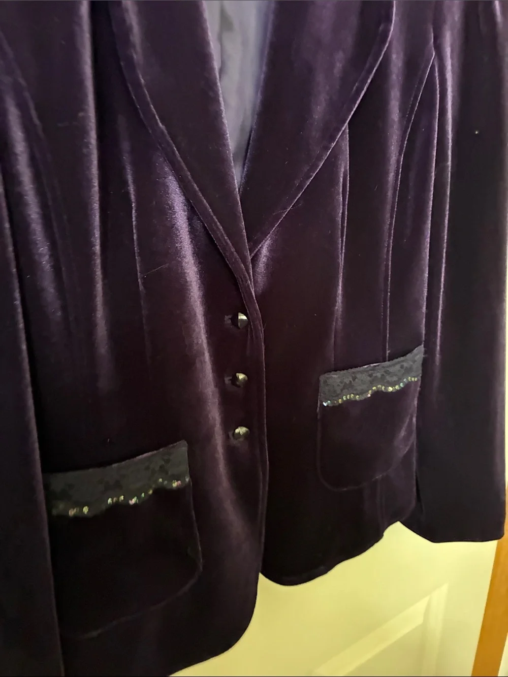 Women's Purple Velvet Blazer